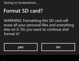 Formatar cartão de memória no Windows Phone3