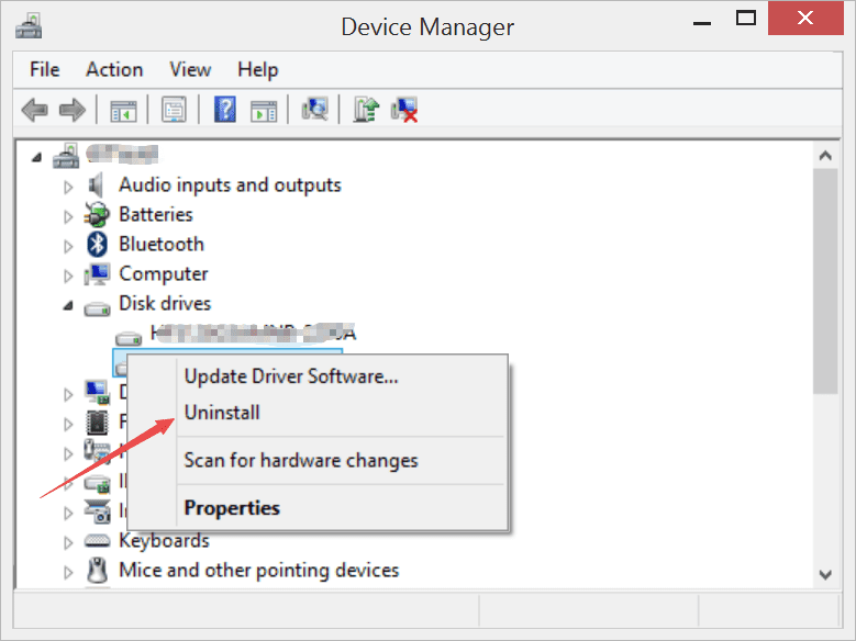 Desinstalando o Disk Driver