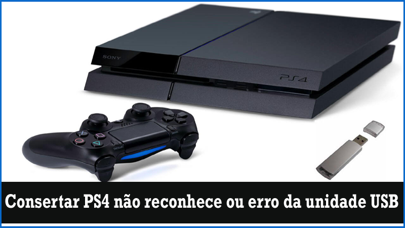 consertar o PS4 não reconhece ou lê o erro da unidade USB