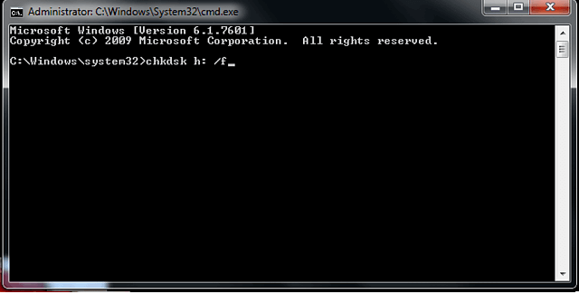Executar o CHKDSK para Consertar Não vai Formato SanDisk SD Cartão Erro