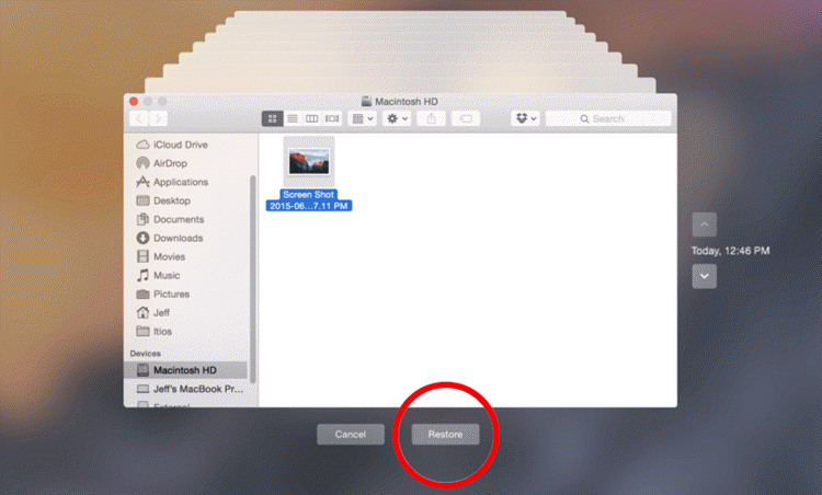 Recuperar Fotos excluídas No Mac com Time Machine