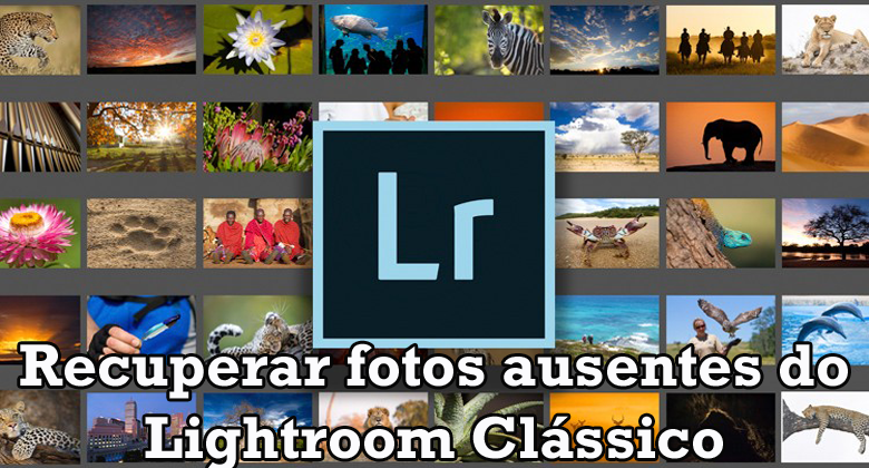 recuperar as fotos ausentes do Lightroom Clássico