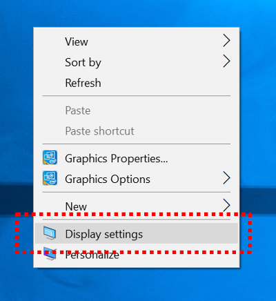 Configurações de exibição
