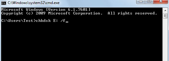 Chkdsk / f / r