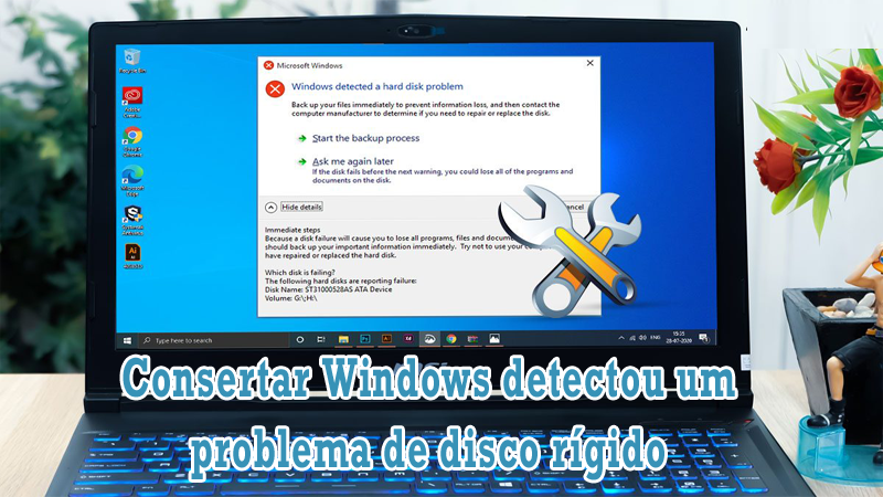 O Windows detectou um problema no disco rígido