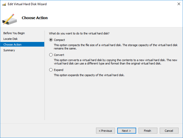 reparar arquivos VHD Hyper-V corrompidos criando a nova máquina virtual