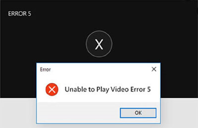 erro 5 de Não é possível reproduzir o vídeo