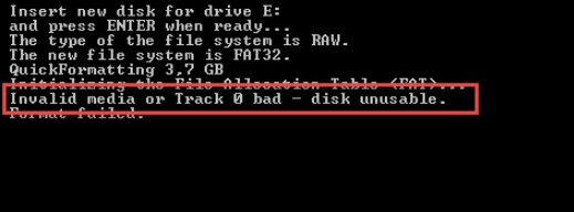 Invalid Media or Track 0 Bad – Disk Unusable