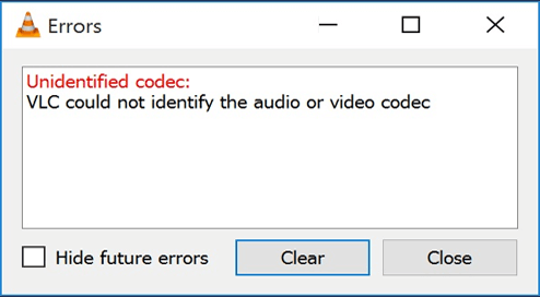 VLC não pôde identificar o codec de áudio ou vídeo