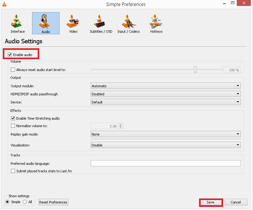 VLC não pôde identificar o codec de áudio ou vídeo