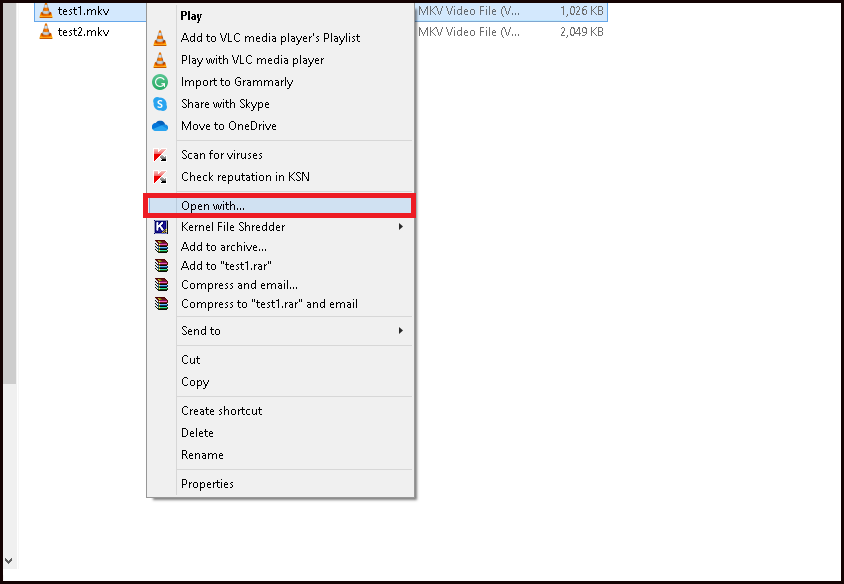 Arquivo MKV não reproduz no VLC